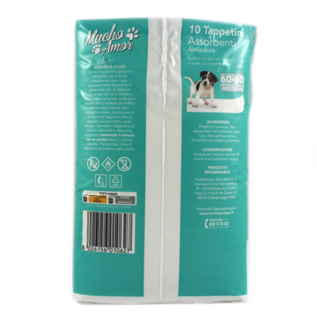 Tappetini assorbenti antiodore per animali Mucho Amor x 10 - 60x60 - immagine 2