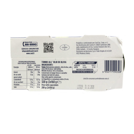 Tonno all'olio oliva gr.160 x 2 Linea Coal - immagine 2