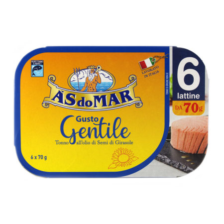 Tonno Asdomar all'olio semi di girasole gusto gentile gr.70x6
