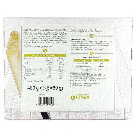 Gelato stecco al limone su stecca di liquirizia x 6 gr.480 Linea Coal - immagine 2