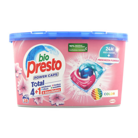 Detersivo Bio Presto power caps color x 18 gr.216