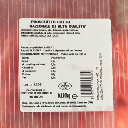 Prosciutto cotto a fette 100% italiana Linea le Tentazioni del Buongustaio gr.120 - immagine 2