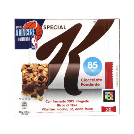 Barrette cereali cioccolato fondente special K Kelloggs x 6 gr.129