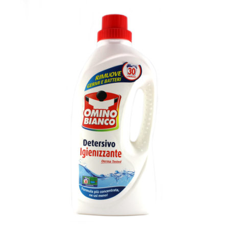 Detersivo liquido igienizzante per bucato Omino Bianco 30 lavaggi lt.1,5