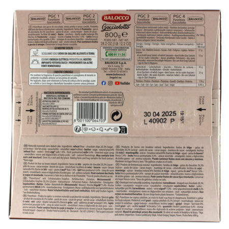 Panettone gocciolotto Balocco con gocce di cioccolato gr.800 - immagine 2