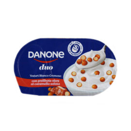 Yogurt bianco Danone duo con caramello salato gr.98