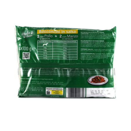 Bocconcini in salsa pollo e manzo Mucho Amor cane 100 x 4 - immagine 2