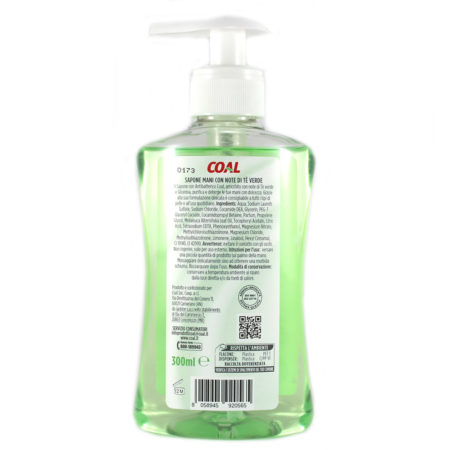 Sapone mani liquido al tè verde con antibatterico ml.300 Linea Coal - immagine 2