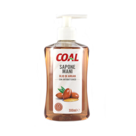 Sapone liquido mani olio Argan antibatterico ml.300 Linea Coal