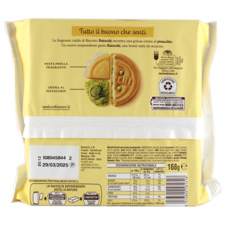 Biscotti Baiocchi Mulino Bianco Barilla al pistacchio gr.168 - immagine 2