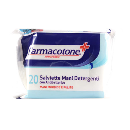 Salviette detergenti mani Farmacotone con antibatterico x 20