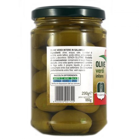 Olive verdi intere in salamoia gr.180 Linea Coal - immagine 2