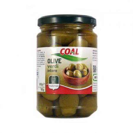 Olive verdi intere in salamoia gr.180 Linea Coal