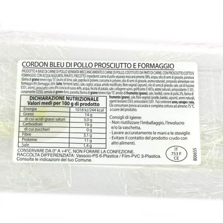Cordon Bleu pollo e prosciutto e formaggio Martini gr.500 - immagine 2