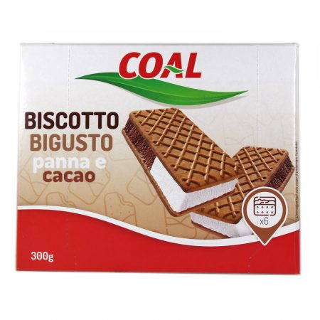 Gelato biscotto bigusto alla panna e cacao x 6 gr.300 Linea Coal