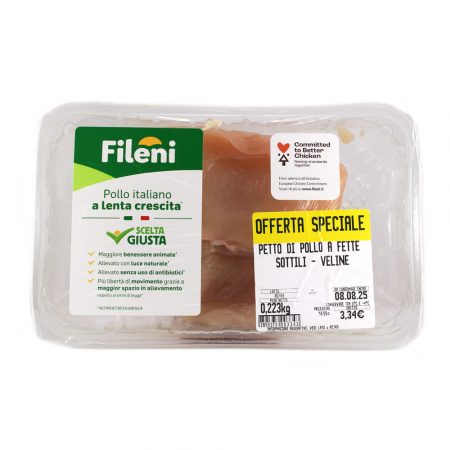 Petto di pollo a fette sottili Fileni Le Veline gr.225 circa