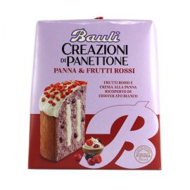 Creazioni di panettone Bauli con panna e frutti rossi gr.450