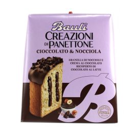 Creazioni di panettone Bauli con cioccolato e nocciola gr.450