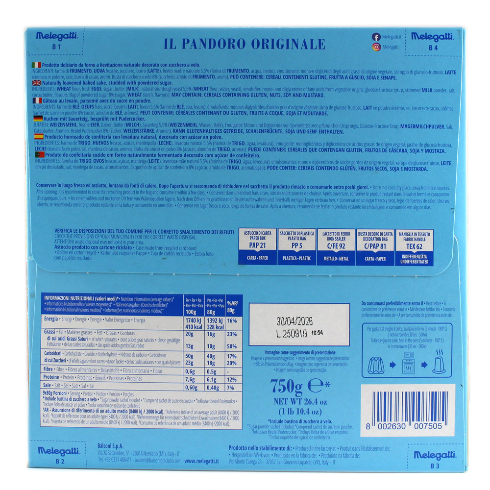 Pandoro Melegatti gr.750 - immagine 2