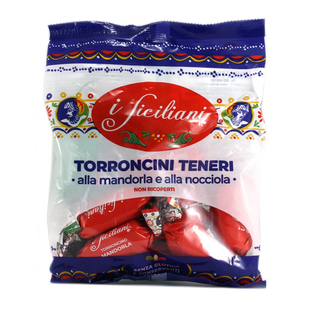 Torroncini teneri I Siciliani alla mandorla e nocciola gr.125