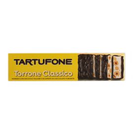 Torrone morbido classico Tartufone ricoperto con cioccolato fondente gr.220